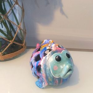 Fish candle holder, incense holder, nautical,beach